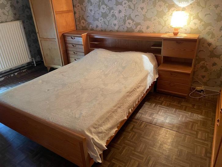 Chambre à coucher 2p. complète, Huis en Inrichting, Slaapkamer | Complete slaapkamers, Zo goed als nieuw, Tweepersoons, Ophalen