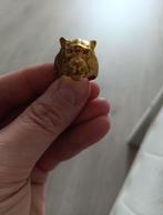 Noorse torque armband en ring met berenhoofd., Ophalen of Verzenden, Zo goed als nieuw, Zilver, Staal