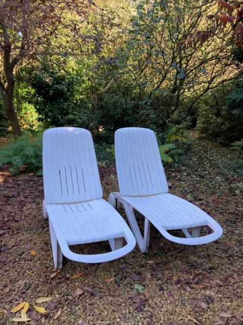 Ligzetels / ligbedden en tuinstoelen, Jardin & Terrasse, Chaises longues, Synthétique, Enlèvement