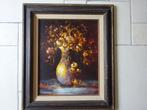 Jacques Chaidron, olie op paneel, 50 x 40 Bouquet d'offrande, Ophalen of Verzenden