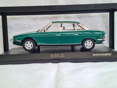 NSU Ro80-1972 Green Minichamps 1:18 Limited Edition, Hobby en Vrije tijd, Modelauto's | 1:18, Zo goed als nieuw, Auto, MiniChamps