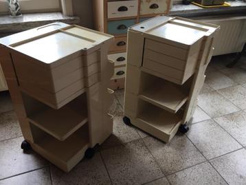 2 Seventies - " Joe Colombo " - Trolley's - " Boby " beschikbaar voor biedingen