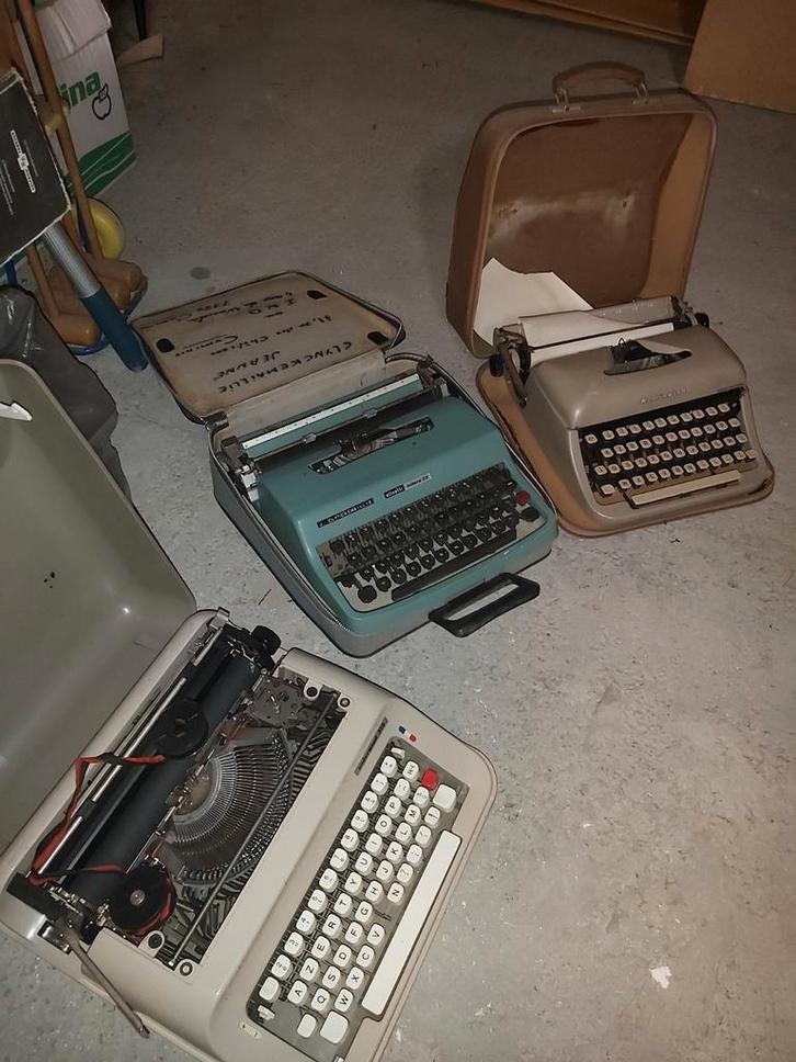 Set van 3 schrijfmachines, Diversen, Typemachines, Zo goed als nieuw, Ophalen of Verzenden