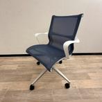Herman Miller Setu Fixed height, Grijs & Blauw TOPSTAAT, Gaming bureaustoel, Ophalen of Verzenden, Zo goed als nieuw, Grijs