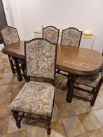 Table en bois avec 6 chaises, Maison & Meubles, Tables | Tables à manger, Ovale, 50 à 100 cm, Enlèvement, 150 à 200 cm