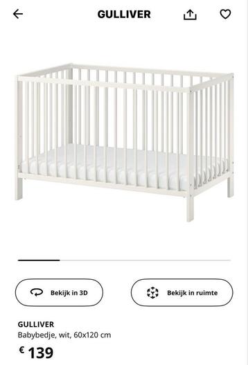 Gulliver babybedje IKEA - incl matras, Kinderen en Baby's, Babywiegjes en Ledikanten, Ophalen, Zo goed als nieuw