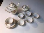 Mokka serviesje, 6 stuks met koffiekan en suikerpotje, Antiek en Kunst, Ophalen