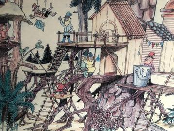 Prachtige unieke litho-tekening “Kasterlee spreukelt" 2005 beschikbaar voor biedingen
