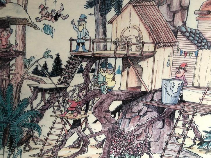 Prachtige unieke litho-tekening “Kasterlee spreukelt" 2005, Antiek en Kunst, Kunst | Litho's en Zeefdrukken, Ophalen
