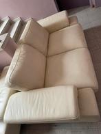 2 beige leren zetels, Huis en Inrichting, Zetels | Zetels en Chaises Longues, Ophalen