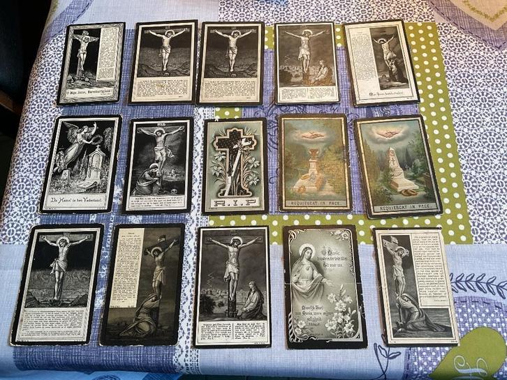 20 doodsprentjes van voor 1920, Verzamelen, Bidprentjes en Rouwkaarten, Bidprentje, Ophalen of Verzenden