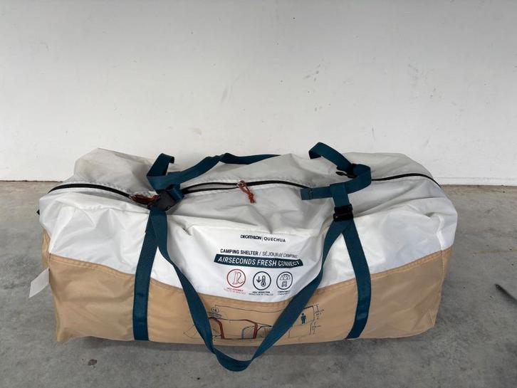 Quechua Camping Shelter Airseconds Fresh Connect, Caravans en Kamperen, Tenten, tot en met 4, Zo goed als nieuw, Ophalen