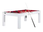 Billard convertible en Table Blanc - Fuchsia payez en 12 x, Ophalen of Verzenden, Nieuw, Biljarttafel