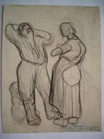 1892 Eugène LAERMANS potlood studie croquis voor  'MESSIDOR', Antiek en Kunst, Kunst | Schilderijen | Klassiek, Ophalen