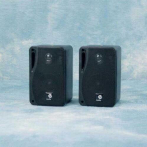 3 Weg mini speakers 80 Watt 4 Ohm Zwart, Audio, Tv en Foto, Luidsprekerboxen, Nieuw, Front, Rear of Stereo speakers, 60 tot 120 watt