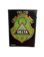 Grand panneau d'affichage VELOS DELTA en étain, Enlèvement ou Envoi, Comme neuf, Panneau publicitaire