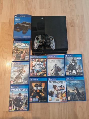 Ps4 // 1 controler// 9 games // + draadloos oplaad station  beschikbaar voor biedingen