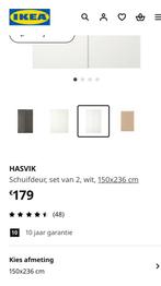 Kast schuifdeuren Ikea hasvik, Ophalen, Zo goed als nieuw