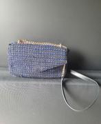 Blauw en zwart handtas, Handtassen en Accessoires, Tassen | Damestassen, Ophalen of Verzenden, Zo goed als nieuw, Blauw, Handtas