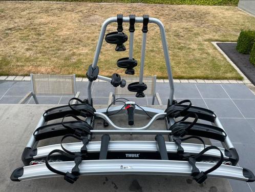 Thule euroclassic 929 +uitbreiding 4de fiets., Auto diversen, Fietsendragers, Zo goed als nieuw, Trekhaakdrager, 3 fietsen of meer