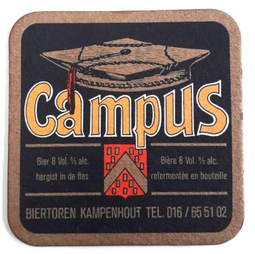 Bierviltje "Campus" - Biertoren Kampenhout, Verzamelen, Biermerken, Gebruikt, Viltje(s), Ophalen of Verzenden