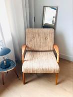 Prachtige vintage fauteuil / loungestoel, Ophalen, Hout, Minder dan 75 cm, Vintage