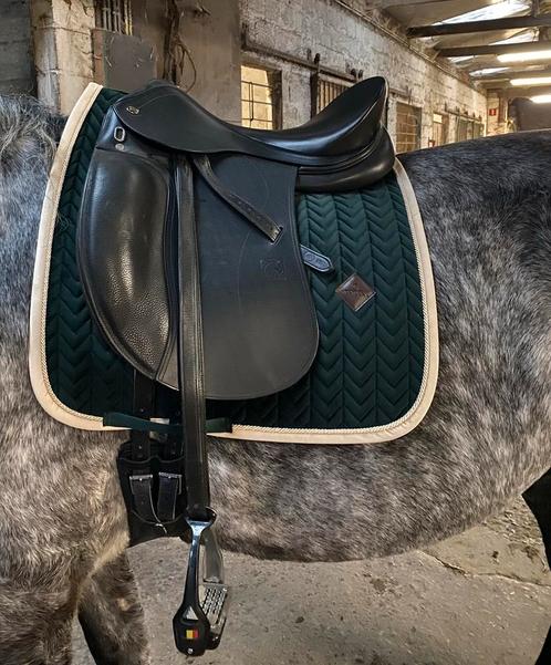 Dressuurzadel 18 inch zwart, Dieren en Toebehoren, Paarden en Pony's | Zadels, Zo goed als nieuw, Dressuur, Ophalen