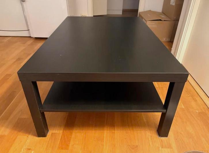 Mooie zwarte vierkante salontafel  in hout 78 cm/78 cm, Huis en Inrichting, Tafels | Salontafels, Zo goed als nieuw, Ophalen