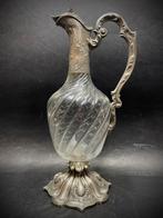 Antiek kristallen karaf met zilveren ornamenten, Antiek en Kunst, Antiek | Glaswerk en Kristal, Ophalen of Verzenden