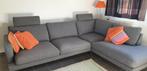 Canapé d'angle tissu anthracite