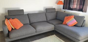 Canapé d'angle tissu anthracite  beschikbaar voor biedingen