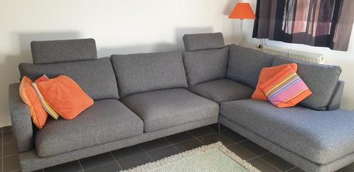 Canapé d'angle tissu anthracite, Huis en Inrichting, Zetels | Complete zithoeken