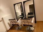 Kappersspiegel en stoelen te koop!, Huis en Inrichting, Ophalen of Verzenden