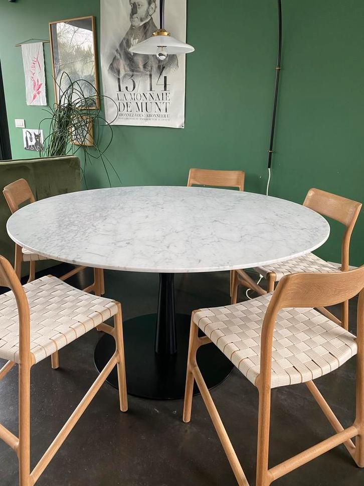 Marmeren eettafel Poliform Flute  6p, Huis en Inrichting, Tafels | Eettafels, Gebruikt, 150 tot 200 cm, 150 tot 200 cm, Vijf personen of meer