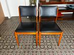 Twee vintage stoelen Deens design, Ophalen, Twee, Zwart, Hout
