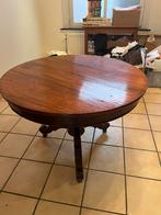 Table ronde bois antique