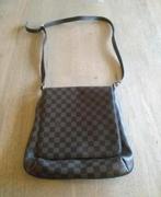 Sac damier marron, Ophalen, Gebruikt, Bruin, Leer