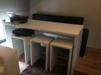 Prachtige hoge lounge tafel met zetel en 3 krukken., Huis en Inrichting, Ophalen, Gebruikt, Vijf personen of meer