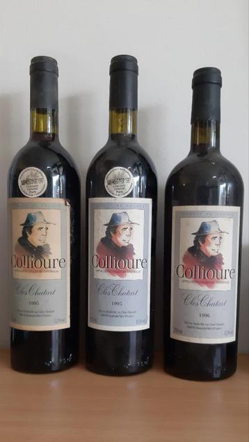 3 flessen Collioure. 1995 - 1996. beschikbaar voor biedingen
