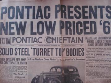 Pontiac 1935 1936 Brochure Catalogue Prospekt LOT of 2 beschikbaar voor biedingen