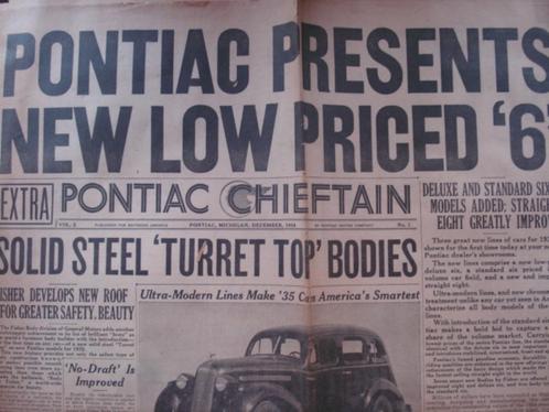 Pontiac 1935 1936 Brochure Catalogue Prospekt LOT of 2, Boeken, Auto's | Folders en Tijdschriften, Gelezen, Chevrolet, Verzenden