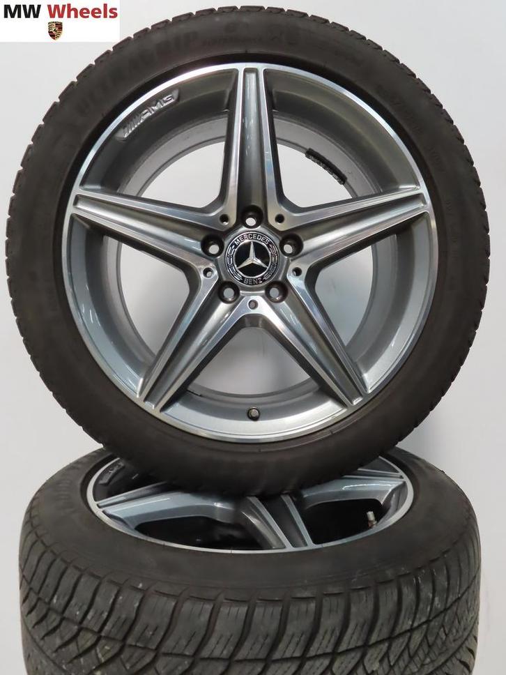 Mercedes E klasse W213 AMG 18 inch velgen met winterbanden, Auto-onderdelen, Banden en Velgen, Banden en Velgen, Winterbanden