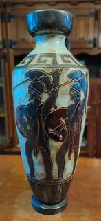 decoratieve vaas griekse stijl  grès d'art Du Bois, Antiek en Kunst, Ophalen