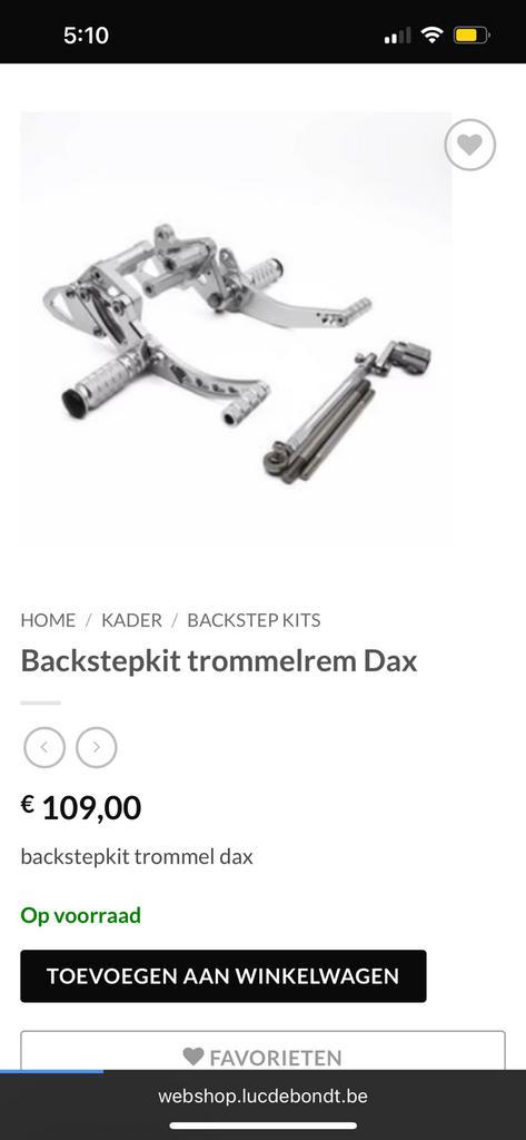 Backstep kit dax, Fietsen en Brommers, Brommeronderdelen | Algemeen, Zo goed als nieuw, Overige typen, Ophalen