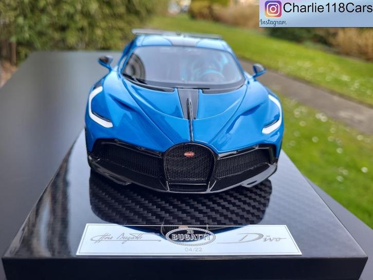 MR Collection 1/18 Bugatti Divo – Blue Le Mans, Hobby en Vrije tijd, Modelauto's | 1:18, Nieuw, Auto, Ophalen of Verzenden