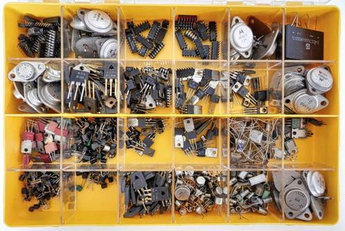 Groot lot halfgeleiders oa Germanium:transistor,diode,IC,LDR, Hobby en Vrije tijd, Elektronica-componenten, Gebruikt, Verzenden