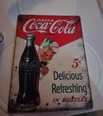 Vintage metaal coca cola bord 30x40, Ophalen of Verzenden, Zo goed als nieuw