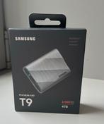 Samsung SSD T9 4TB (Grijs) – Nieuw, Ongeopend + Garantie, Computers en Software, Ophalen, SSD, Nieuw, USB