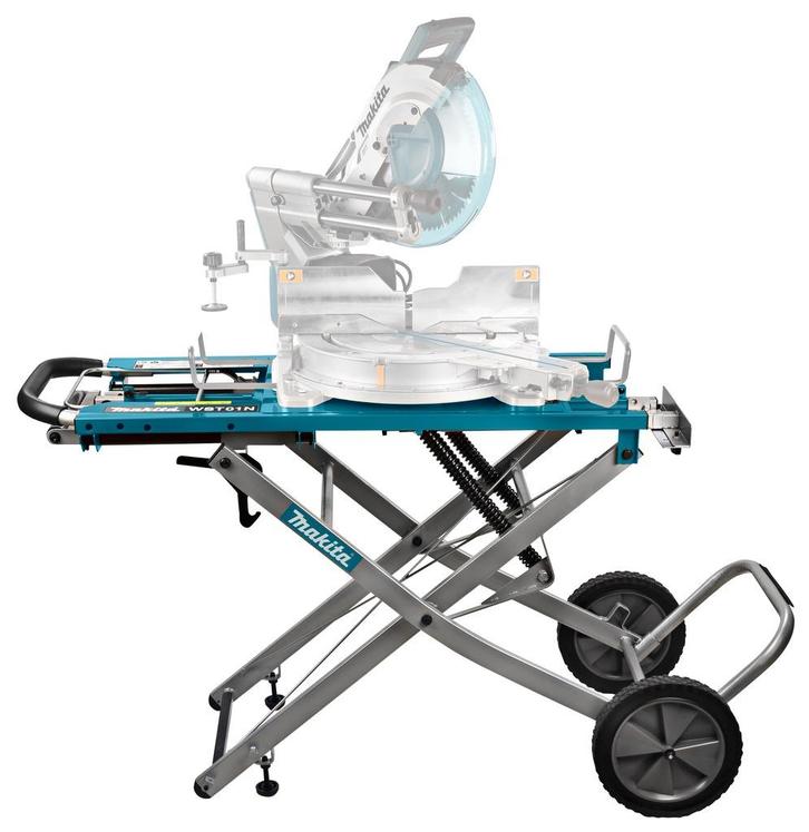 Scie à onglet radiale LS1016FL sur support mobile WST01, Doe-het-zelf en Bouw, Gereedschap | Zaagmachines, Zo goed als nieuw, Afkortzaag