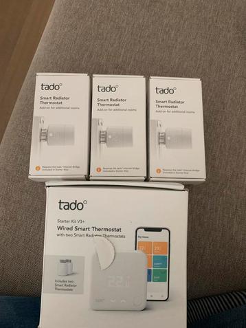 Tado starterkit v3+ met 5 radiatorknoppen, Enlèvement, Comme neuf